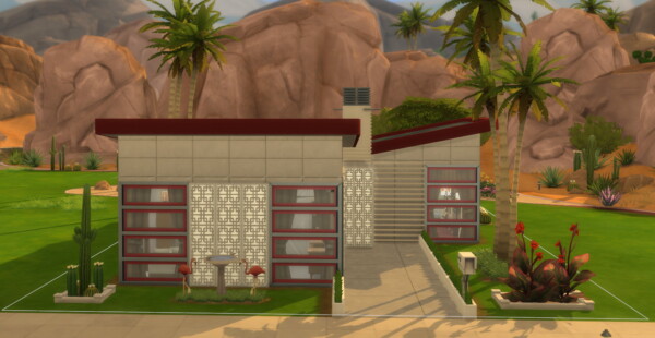 The Palm Springs Mid Century Modern Home by DominoPunkyHeart from Mod The Sims