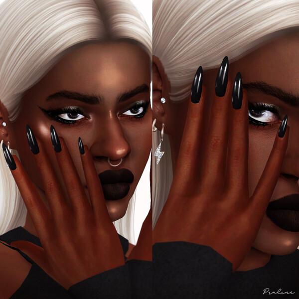 Bubble pop and Sugar Milk Nails Reloaded from Praline Sims