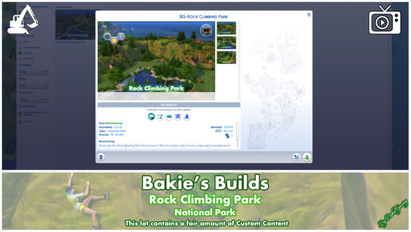 Rock Climbing Park  by Bakie from Mod The Sims