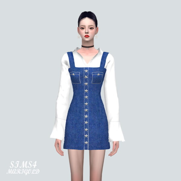 Y Star Mini Dress With Shirts from SIMS4 Marigold