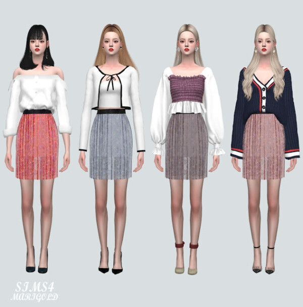 ST 2 Accordion Mini Skirt from SIMS4 Marigold