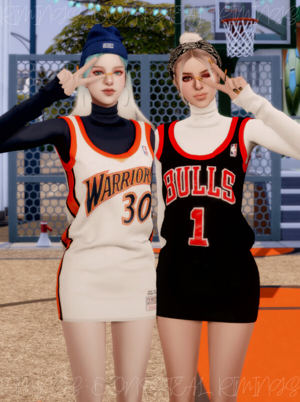 Basketball Uniform Dress from Rimings • Sims 4 Downloads