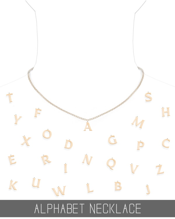 Alphabet Necklace Collection from Simpliciaty