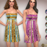 Allover Glittering Sequin Midi Dress