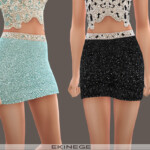 Beaded Mini Skirt