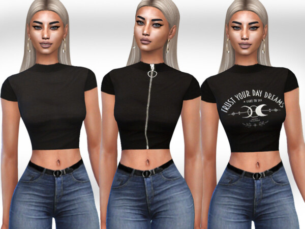 Black Style Tops by Saliwa from TSR