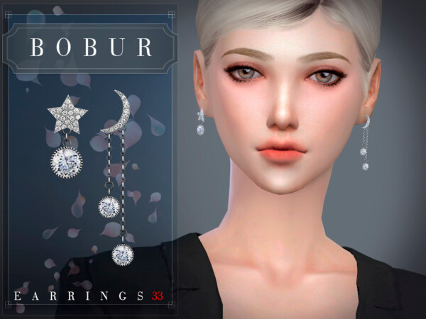 Earrings 33 by Bobur from TSR