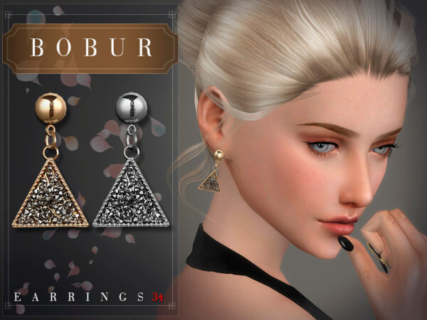 Earrings 34 by Bobur from TSR