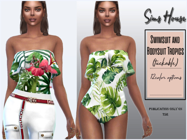 Bodysuit and Swimsuit Tropica by Sims House from TSR