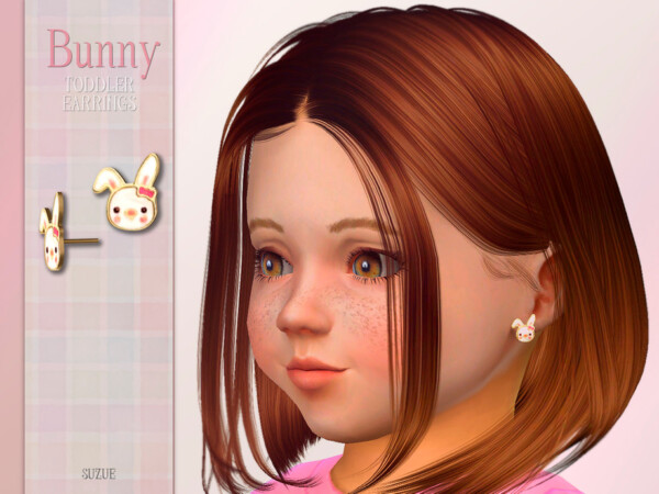 Bunny Toddler Earrings by Suzue from TSR