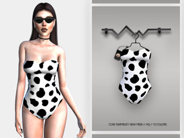 Cow Swimsuit BD402 by busra tr from TSR