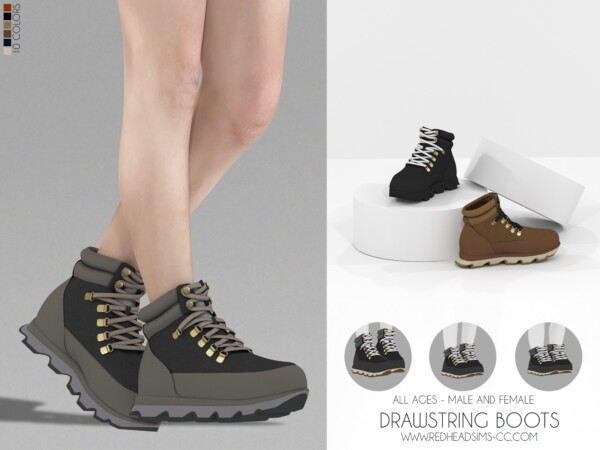 Drawstring Boots from Red Head Sims