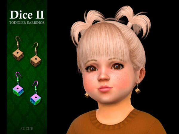 Dice II Girls Earrings by Suzue from TSR