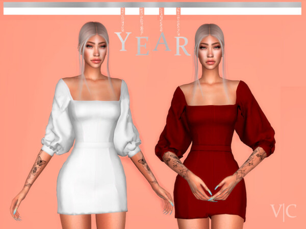 Dress NewYear I by Viy Sims from TSR