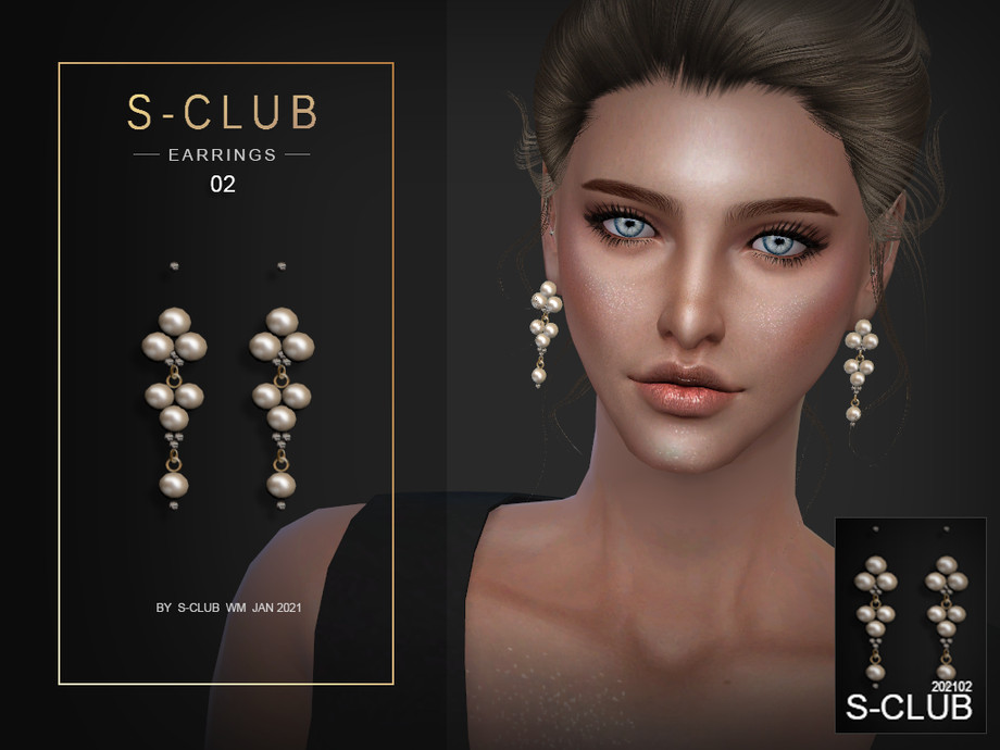 Wm Earrings 202102 By S Club From Tsr • Sims 4 Downloads