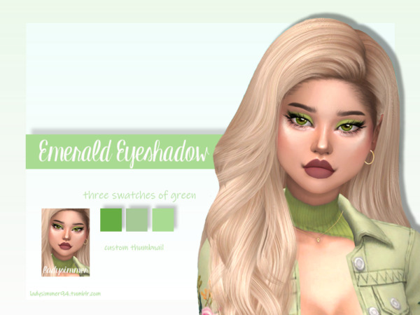 Emerald Eyeshadow by LadySimmer94 from TSR