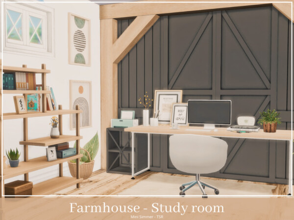 Farmhouse Study room by Mini Simmer from TSR