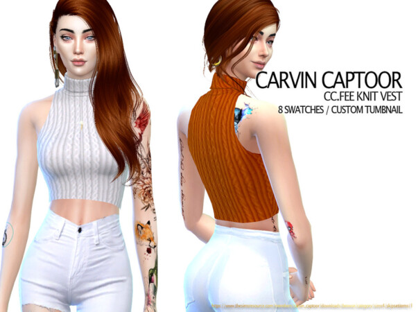 Fee knit vest by carvin captoor from TSR