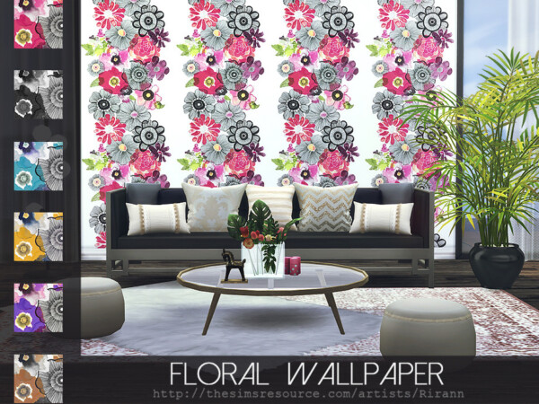 Floral Wallpaper by Rirann from TSR