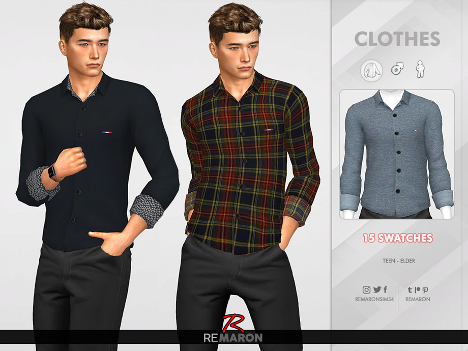 Formal Shirt For Men 01 By Remaron From Tsr • Sims 4 Downloads
