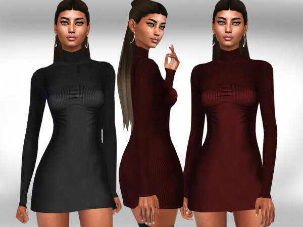 High Neck Long Sleeve Dresses by Saliwa from TSR
