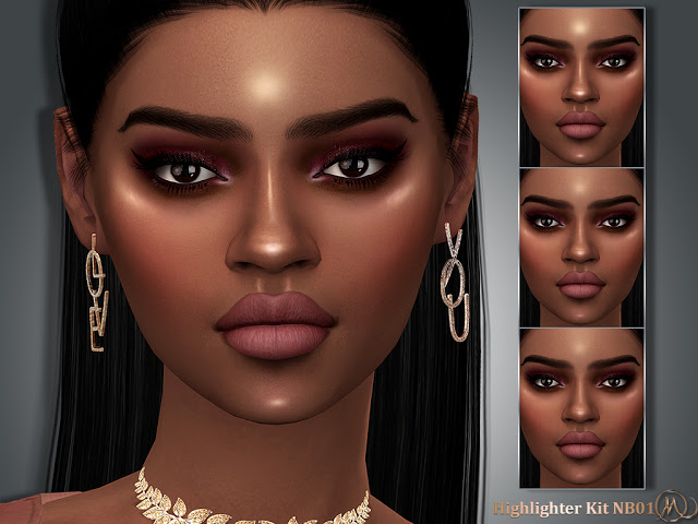 Highlighter Kit NB01 from MSQ Sims • Sims 4 Downloads