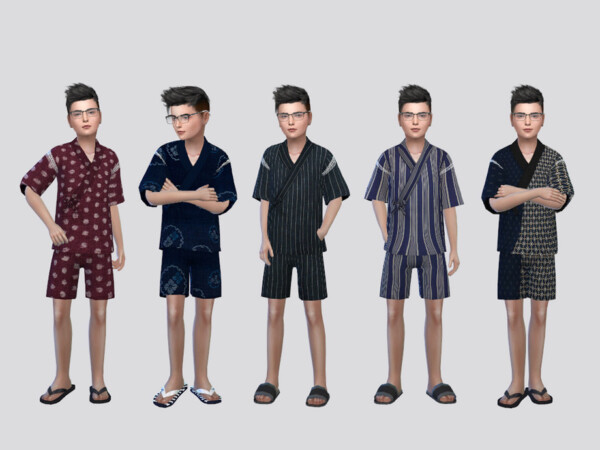 Jinbei Festival Outfit Boys by McLayneSims from TSR