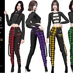 Kuko Punk Plaid Pants