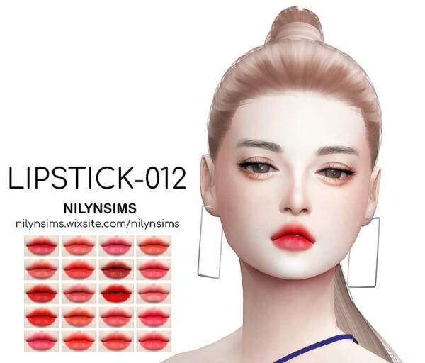 Lipstick 012 from Nilyn Sims 4