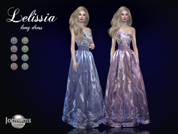 Lelissia long dress by jomsims from TSR
