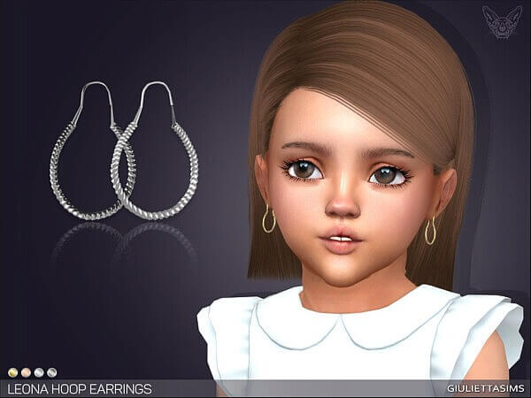 Leona Hoop Earrings by feyona from TSR