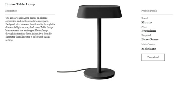 Linear table lamp from Meinkatz Creations