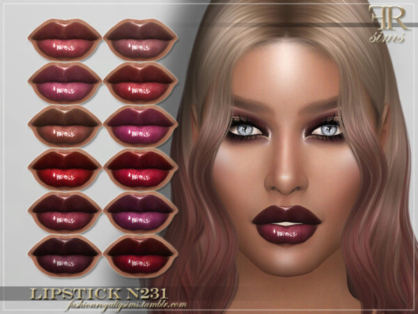 Lipstick N231 by FashionRoyaltySims from TSR