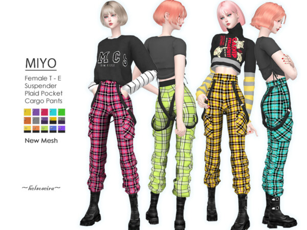 Miyo Punk Plaid Cargo Pants by Helsoseira from TSR