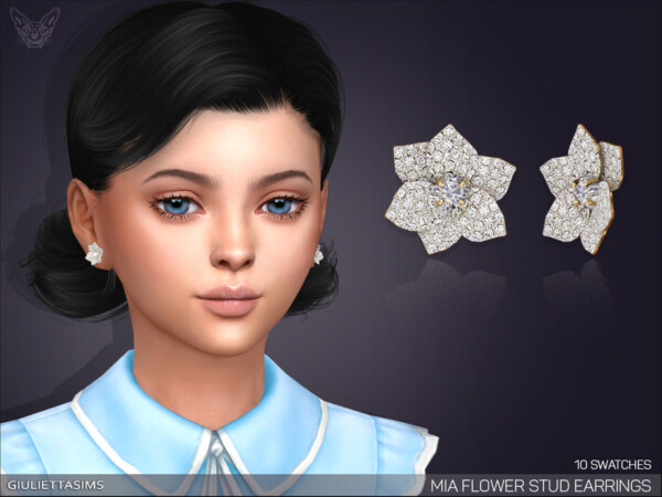 Mia Flower Stud Earrings  by feyona from TSR