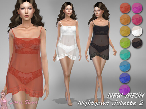 Night Gown Juliette 2 by Jaru Sims from TSR