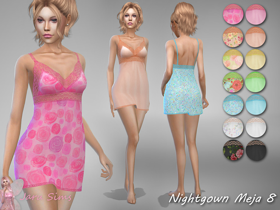 Nightgown Meja 8 By Jaru Sims From Tsr • Sims 4 Downloads 8103