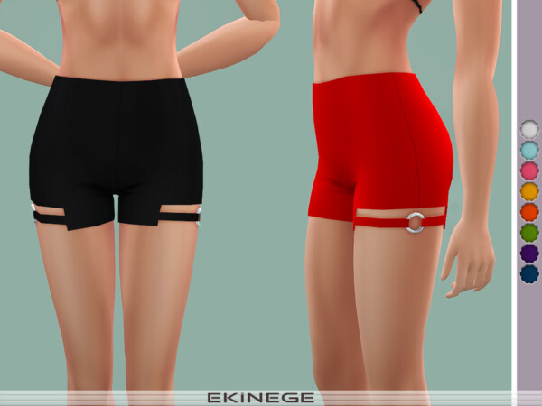 O Ring Detail Cut Out Shorts by ekinege from TSR
