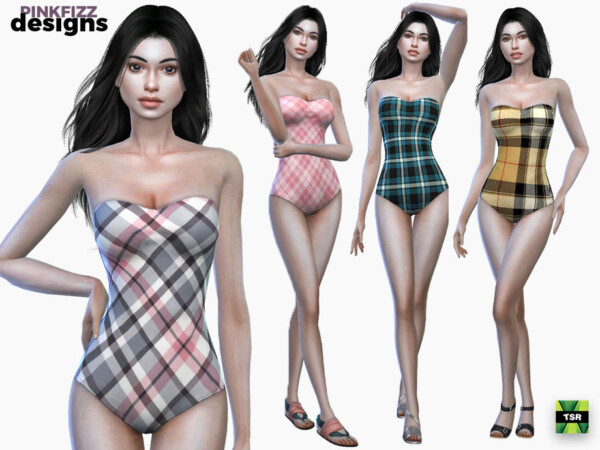 Plaid Swimsuit by Pinkfizzzzz from TSR