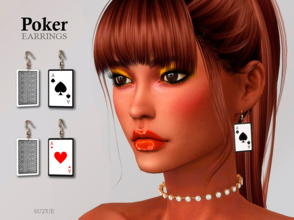 Poker Earrings by Suzue from TSR