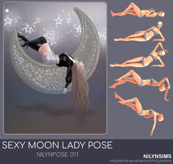 Moon Lady Poses 011 from Nilyn Sims 4