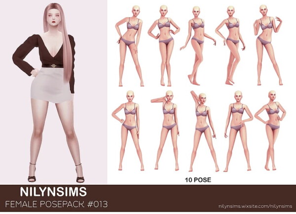 Poses 013 from Nilyn Sims 4