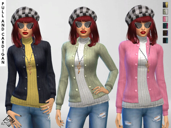 Pullover and Cardigan Set by Devirose from TSR