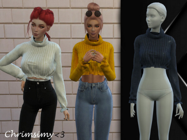 Ruffle Sweater by chrimsimy from TSR