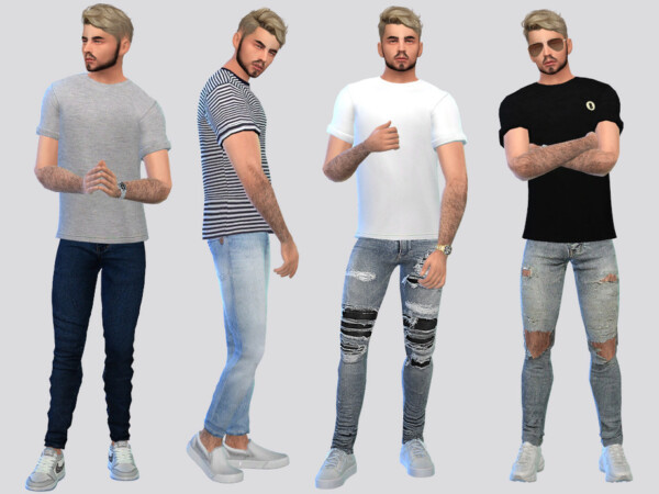Semi Rolled Basic Tees by McLayneSims from TSR