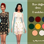 Star chiffon dress