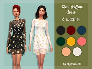 Star chiffon dress