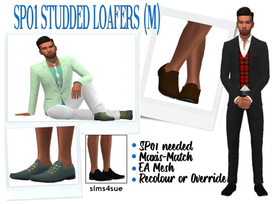 Studded Loafers from Sims 4 Sue