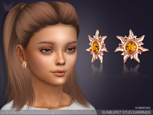 Sunburst Stud Earrings  by feyona from TSR