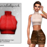 Turtleneck Sleeveless Top